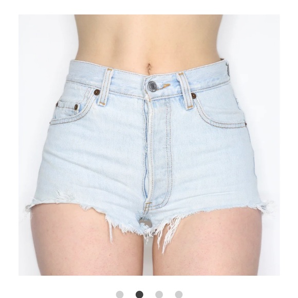 🧊Levis premium 501 light Wash jean shorts 27 - Picture 3 of 11